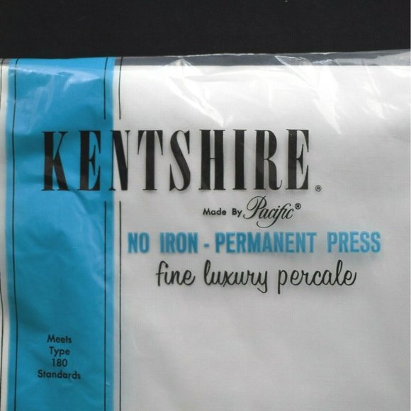 Kentshire Sheet by Pacific White Flat Sheet Percale Double Full 81x104 - Picture 2 of 5
